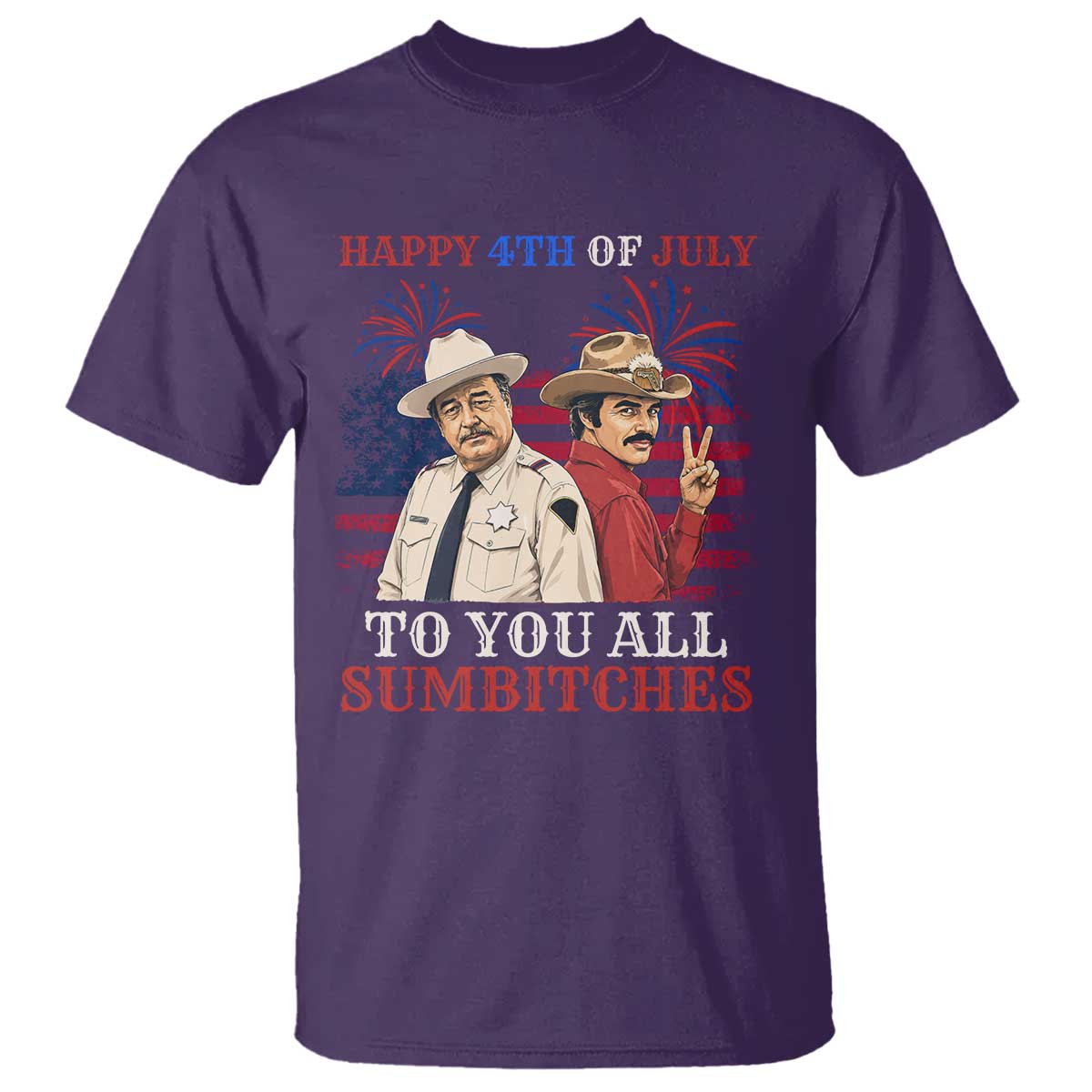 Happy 4th of July To All You Sumbitches Country Humor T Shirt Vintage Southern Cowboy Patriotic Graphic