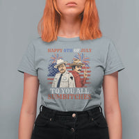 Happy 4th of July To All You Sumbitches Country Humor T Shirt For Women Vintage Southern Cowboy Patriotic Graphic