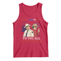 Happy 4th of July To All You Sumbitches Country Humor Tank Top Vintage Southern Cowboy Patriotic Graphic