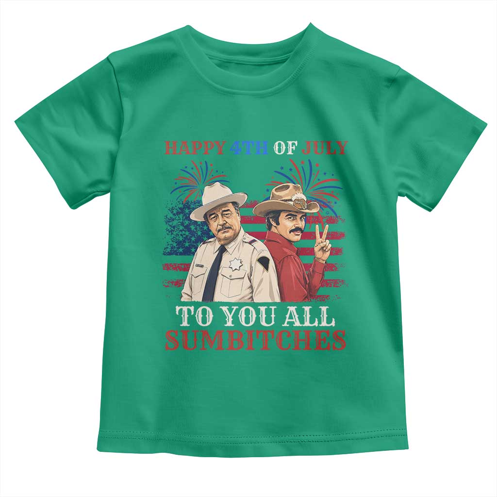 Happy 4th of July To All You Sumbitches Country Humor Toddler T Shirt Vintage Southern Cowboy Patriotic Graphic