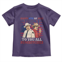Happy 4th of July To All You Sumbitches Country Humor Toddler T Shirt Vintage Southern Cowboy Patriotic Graphic