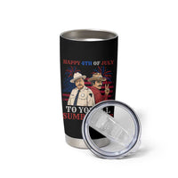 Happy 4th of July To All You Sumbitches Country Humor Tumbler Cup Vintage Southern Cowboy Patriotic Graphic