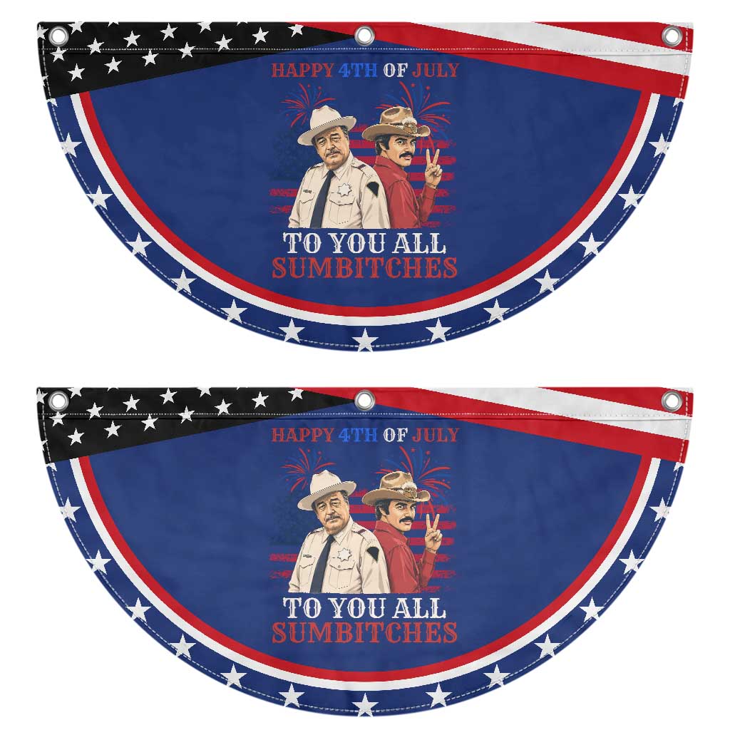Happy 4th of July To All You Sumbitches Country Humor Patriotic Fan Flag Vintage Southern Cowboy Graphic