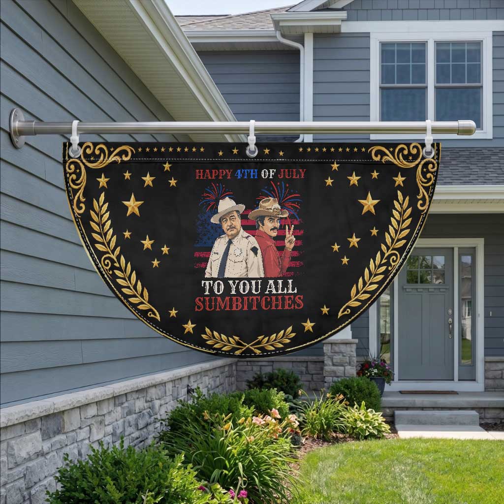 Happy 4th of July To All You Sumbitches Country Humor Patriotic Fan Flag Vintage Southern Cowboy Graphic