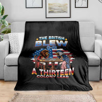 The British Blew A Thirteen Colony Lead 0-13 Lion vs Eagle Throw Blanket Chess Match Patriotic 4th of July Funny History Graphic