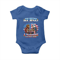 The British Blew A Thirteen Colony Lead 0-13 Lion vs Eagle Baby Onesie Chess Match Patriotic 4th of July Funny History Graphic