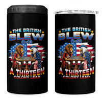 The British Blew A Thirteen Colony Lead 0-13 Lion vs Eagle 4 in 1 Can Cooler Tumbler Chess Match Patriotic 4th of July Funny History Graphic