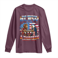 The British Blew A Thirteen Colony Lead 0-13 Lion vs Eagle Long Sleeve Shirt Chess Match Patriotic 4th of July Funny History Graphic