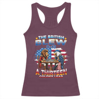 The British Blew A Thirteen Colony Lead 0-13 Lion vs Eagle Racerback Tank Top Chess Match Patriotic 4th of July Funny History Graphic