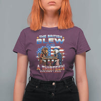 The British Blew A Thirteen Colony Lead 0-13 Lion vs Eagle T Shirt For Women Chess Match Patriotic 4th of July Funny History Graphic
