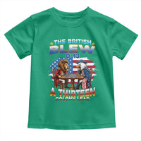 The British Blew A Thirteen Colony Lead 0-13 Lion vs Eagle Toddler T Shirt Chess Match Patriotic 4th of July Funny History Graphic