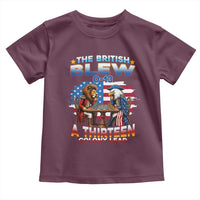 The British Blew A Thirteen Colony Lead 0-13 Lion vs Eagle Toddler T Shirt Chess Match Patriotic 4th of July Funny History Graphic
