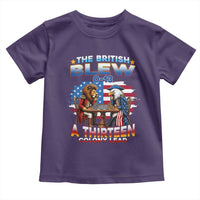 The British Blew A Thirteen Colony Lead 0-13 Lion vs Eagle Toddler T Shirt Chess Match Patriotic 4th of July Funny History Graphic
