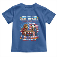 The British Blew A Thirteen Colony Lead 0-13 Lion vs Eagle Toddler T Shirt Chess Match Patriotic 4th of July Funny History Graphic