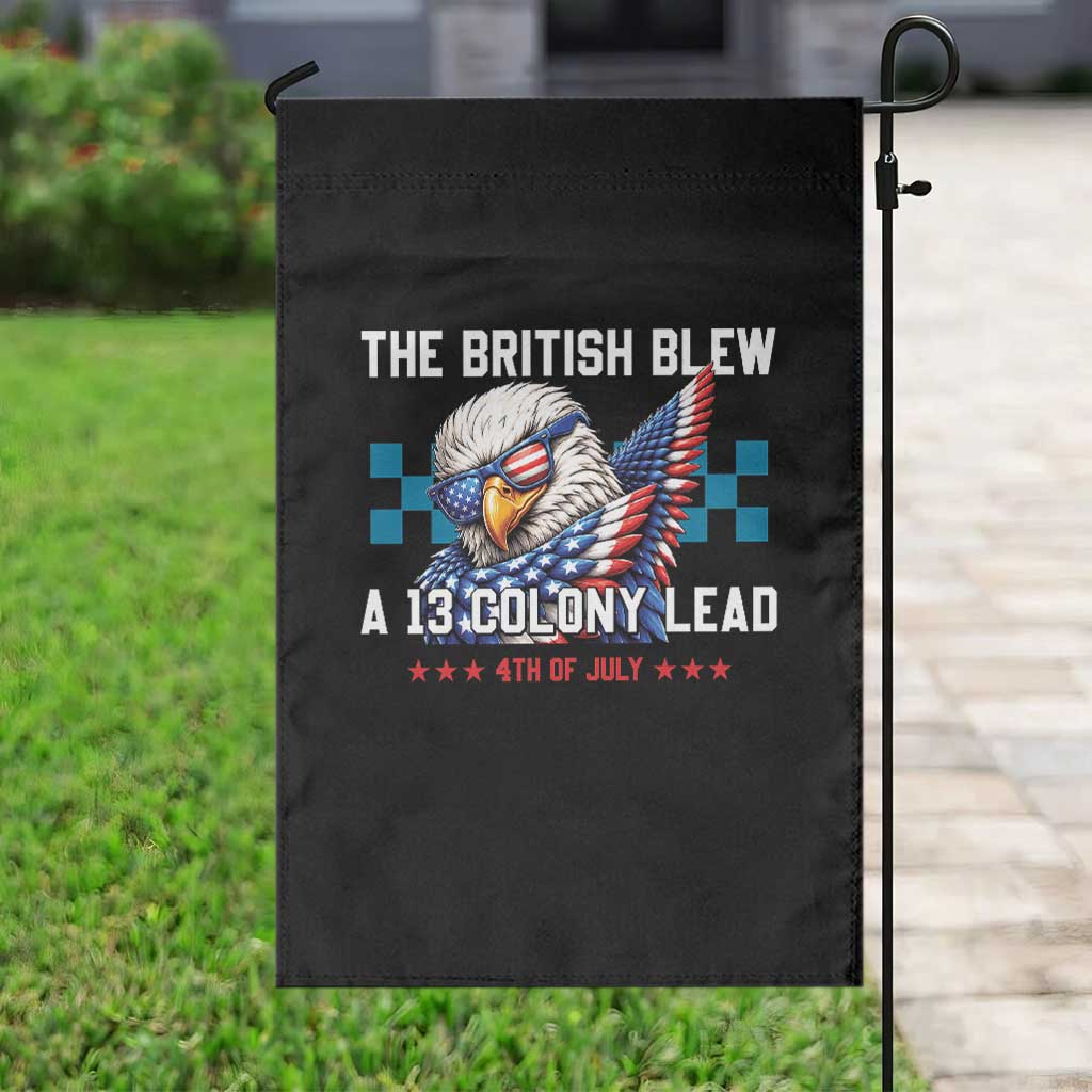 The British Blew A 13 Colony Lead Dabbing Eagle Garden Flag Funny Patriotic 4th of July History Humor Graphic