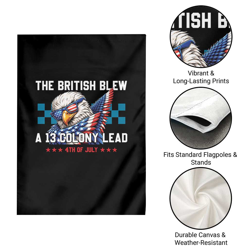 The British Blew A 13 Colony Lead Dabbing Eagle Garden Flag Funny Patriotic 4th of July History Humor Graphic
