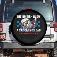 The British Blew A 13 Colony Lead Dabbing Eagle Spare Tire Cover Funny Patriotic 4th of July History Humor Graphic
