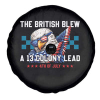 The British Blew A 13 Colony Lead Dabbing Eagle Spare Tire Cover Funny Patriotic 4th of July History Humor Graphic