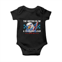 The British Blew A 13 Colony Lead Dabbing Eagle Baby Onesie Funny Patriotic 4th of July History Humor Graphic