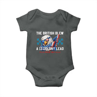 The British Blew A 13 Colony Lead Dabbing Eagle Baby Onesie Funny Patriotic 4th of July History Humor Graphic