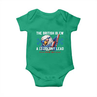 The British Blew A 13 Colony Lead Dabbing Eagle Baby Onesie Funny Patriotic 4th of July History Humor Graphic