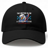 The British Blew A 13 Colony Lead Dabbing Eagle Baseball Cap Funny Patriotic 4th of July History Humor Graphic