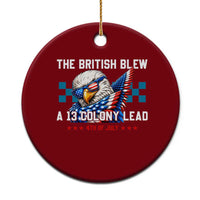 The British Blew A 13 Colony Lead Dabbing Eagle Ceramic Ornament Funny Patriotic 4th of July History Humor Graphic