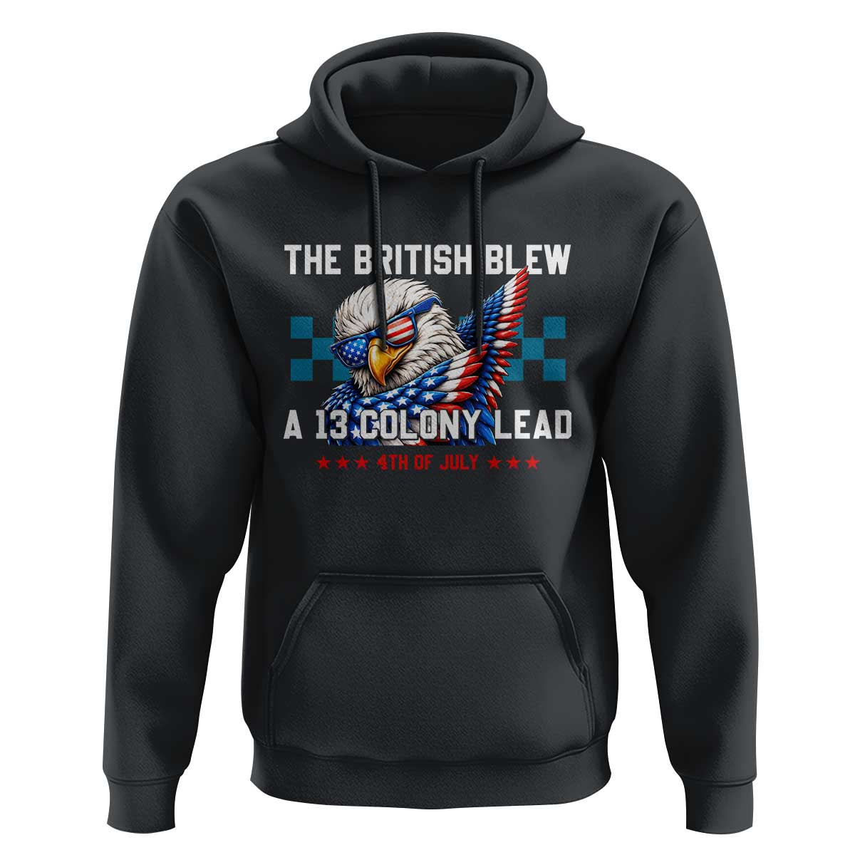 The British Blew A 13 Colony Lead Dabbing Eagle Hoodie Funny Patriotic 4th of July History Humor Graphic