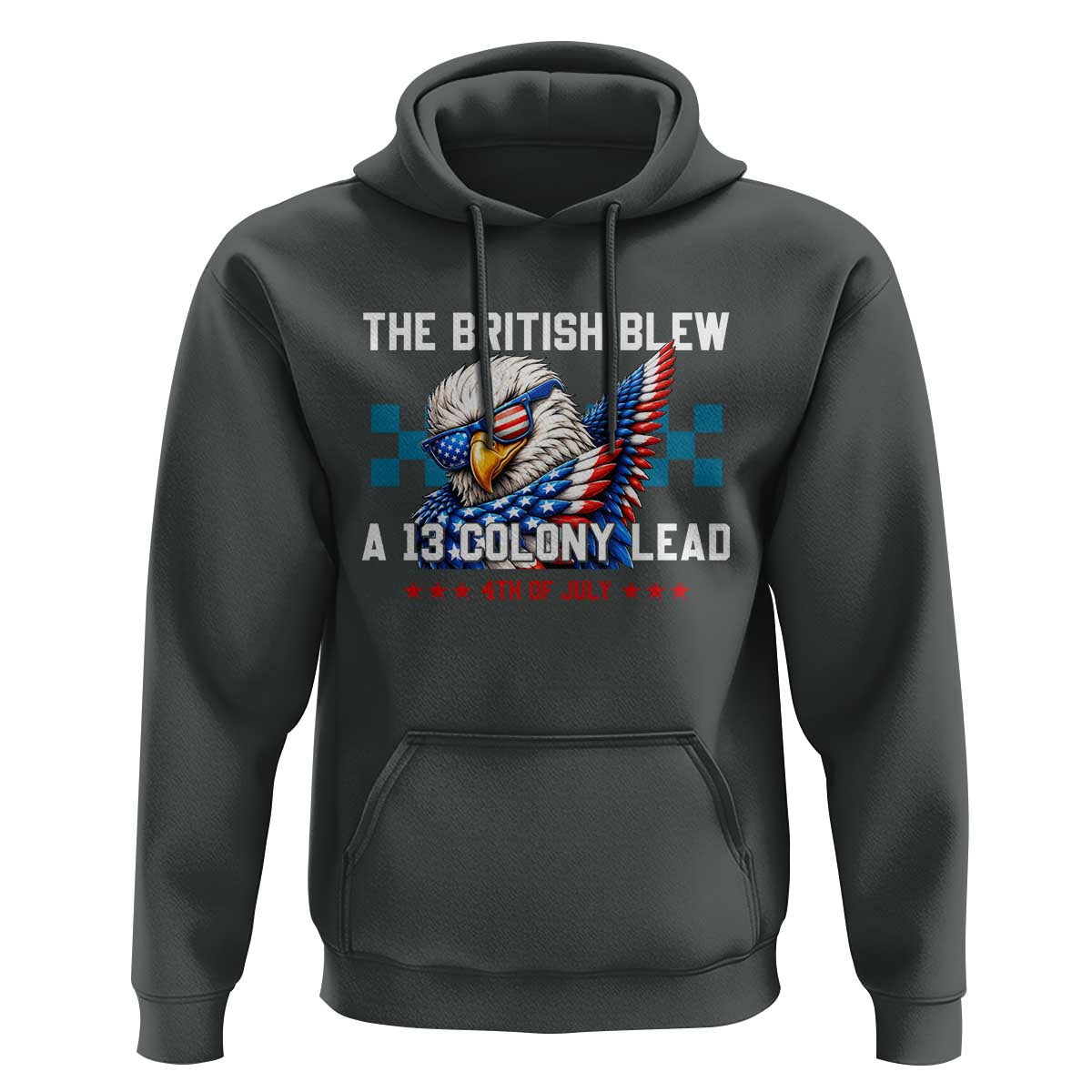 The British Blew A 13 Colony Lead Dabbing Eagle Hoodie Funny Patriotic 4th of July History Humor Graphic