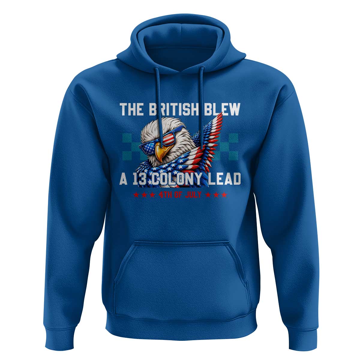 The British Blew A 13 Colony Lead Dabbing Eagle Hoodie Funny Patriotic 4th of July History Humor Graphic
