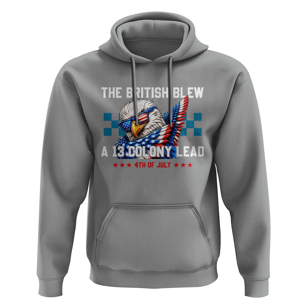 The British Blew A 13 Colony Lead Dabbing Eagle Hoodie Funny Patriotic 4th of July History Humor Graphic