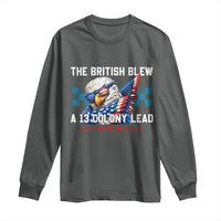 The British Blew A 13 Colony Lead Dabbing Eagle Long Sleeve Shirt Funny Patriotic 4th of July History Humor Graphic