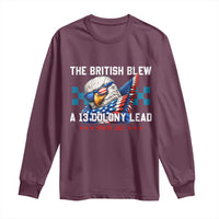 The British Blew A 13 Colony Lead Dabbing Eagle Long Sleeve Shirt Funny Patriotic 4th of July History Humor Graphic