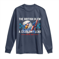 The British Blew A 13 Colony Lead Dabbing Eagle Long Sleeve Shirt Funny Patriotic 4th of July History Humor Graphic