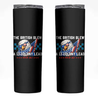 The British Blew A 13 Colony Lead Dabbing Eagle Skinny Tumbler Funny Patriotic 4th of July History Humor Graphic