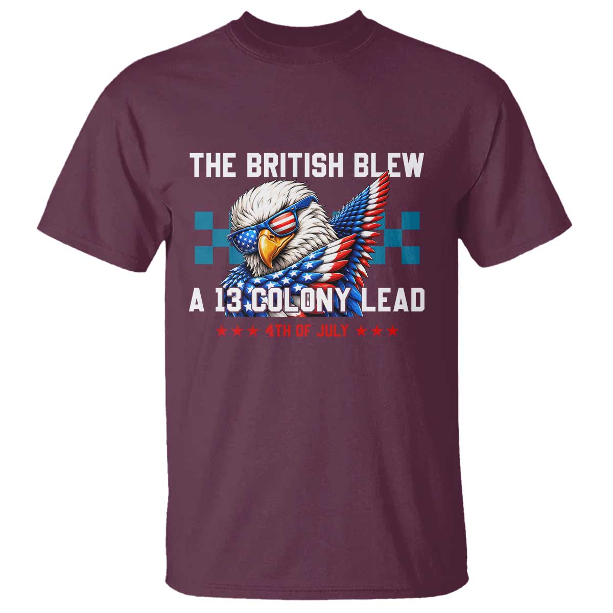 The British Blew A 13 Colony Lead Dabbing Eagle T Shirt Funny Patriotic 4th of July History Humor Graphic