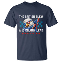 The British Blew A 13 Colony Lead Dabbing Eagle T Shirt Funny Patriotic 4th of July History Humor Graphic