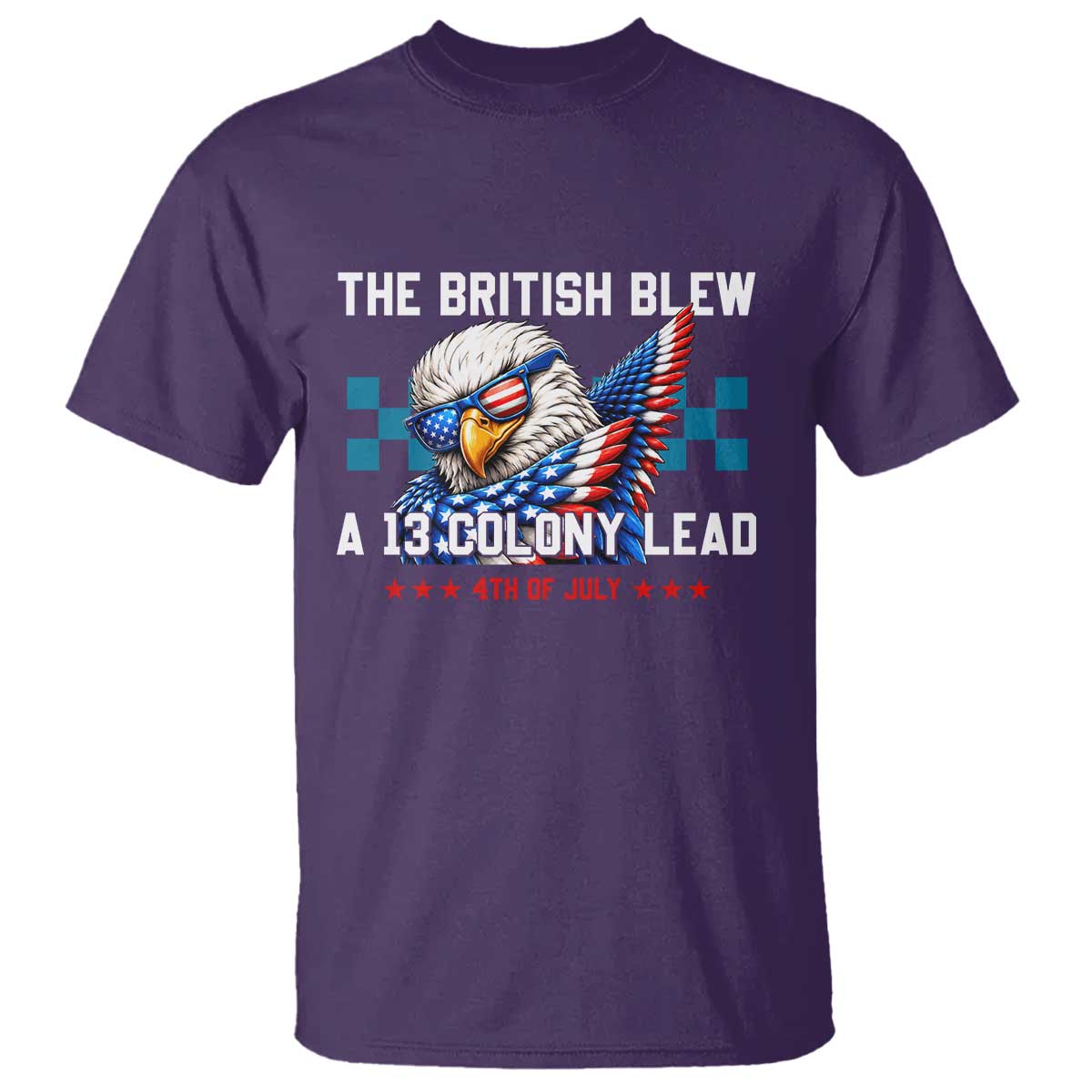 The British Blew A 13 Colony Lead Dabbing Eagle T Shirt Funny Patriotic 4th of July History Humor Graphic