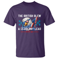 The British Blew A 13 Colony Lead Dabbing Eagle T Shirt Funny Patriotic 4th of July History Humor Graphic