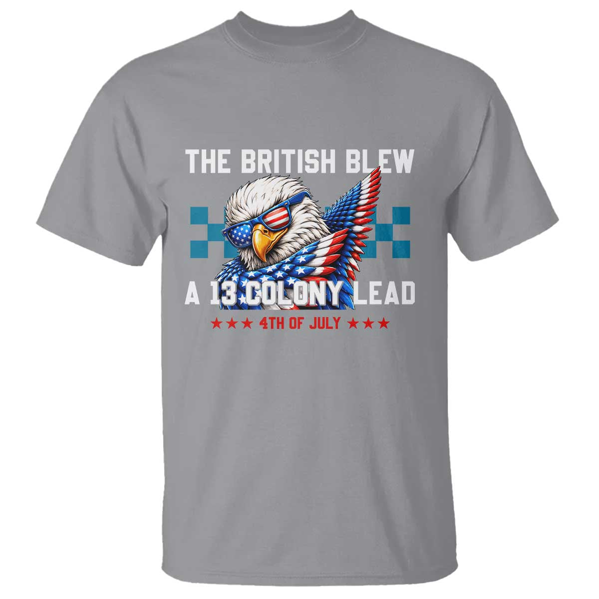 The British Blew A 13 Colony Lead Dabbing Eagle T Shirt Funny Patriotic 4th of July History Humor Graphic