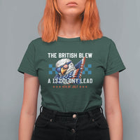 The British Blew A 13 Colony Lead Dabbing Eagle T Shirt For Women Funny Patriotic 4th of July History Humor Graphic
