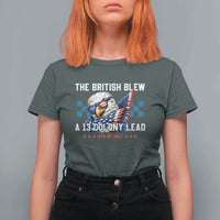 The British Blew A 13 Colony Lead Dabbing Eagle T Shirt For Women Funny Patriotic 4th of July History Humor Graphic