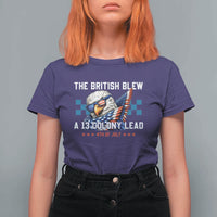 The British Blew A 13 Colony Lead Dabbing Eagle T Shirt For Women Funny Patriotic 4th of July History Humor Graphic