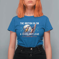 The British Blew A 13 Colony Lead Dabbing Eagle T Shirt For Women Funny Patriotic 4th of July History Humor Graphic