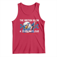The British Blew A 13 Colony Lead Dabbing Eagle Tank Top Funny Patriotic 4th of July History Humor Graphic