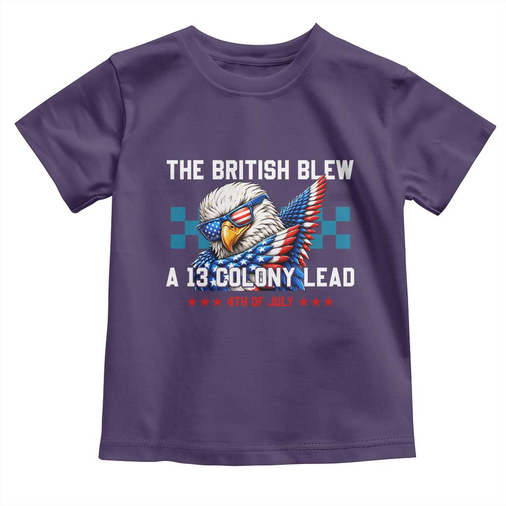 The British Blew A 13 Colony Lead Dabbing Eagle Toddler T Shirt Funny Patriotic 4th of July History Humor Graphic