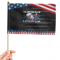 The British Blew A 13 Colony Lead Dabbing Eagle Patriotic Handheld Flag Funny 4th of July History Humor Graphic