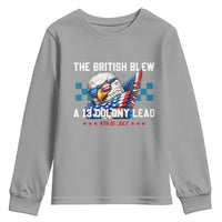 The British Blew A 13 Colony Lead Dabbing Eagle Youth Sweatshirt Funny Patriotic 4th of July History Humor Graphic