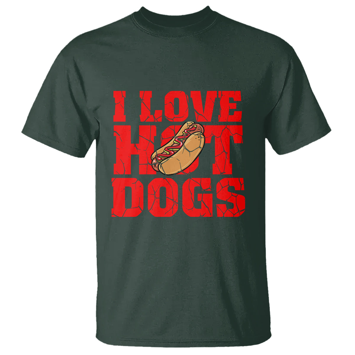 Hot Dog T Shirt I Love Hot Dogs Funny Glizzy Globber - Wonder Print Shop