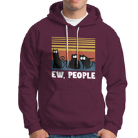 Sarcastic Cat Hoodie Ew People Hater - Wonder Print Shop